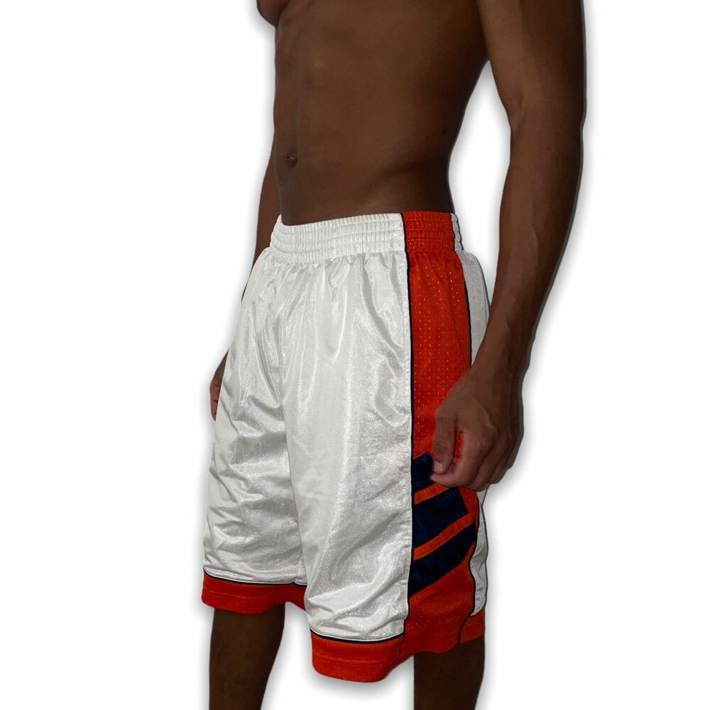 Adidas Vintage Basic Basketball Shorts Dazzle Soft Shiny White Red M